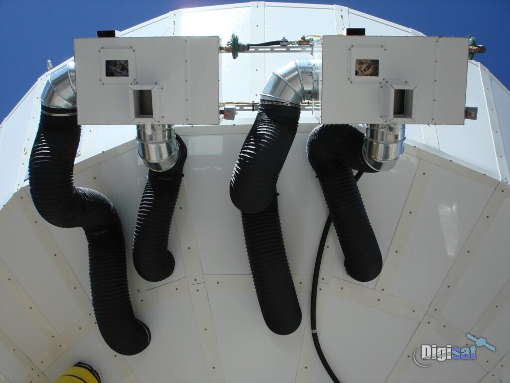 Antenna feed waveguide assemblies during maintenance