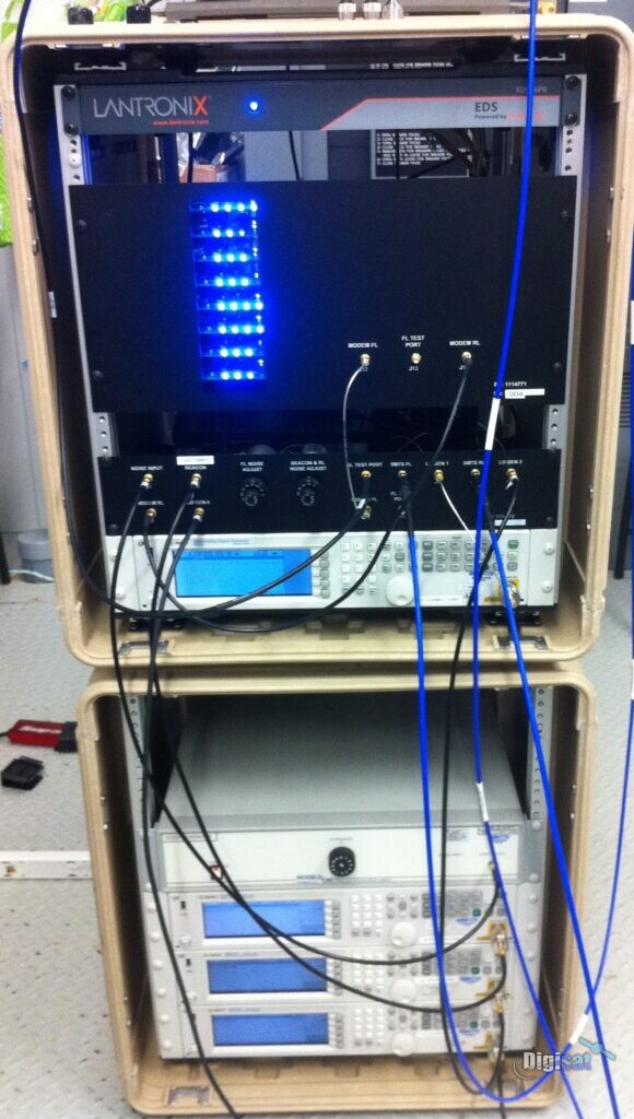 Portable RF test equipment rack used for system testing